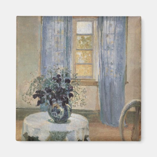Anna Ancher's Blue Clematis in de Studio van de ku Magneet (Voorkant)
