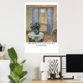Anna Ancher's Blue Clematis in de Studio van de ku Poster (Thuiskantoor)