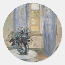 Anna Ancher's Blue Clematis in de Studio van de ku Ronde Sticker