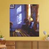 Anna Ancher's Sunshine in de Blauwe Zaal Canvas Afdruk (Insitu (Woonkamer))