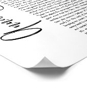 Anna Begint White Script Song Lyric Wall Art Print (Hoek)