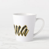 Anna black gold Lettering Latte Tasse Mok (Rechts)