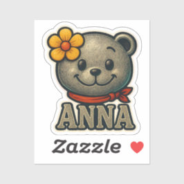 Anna Cute Bear 1 Sticker