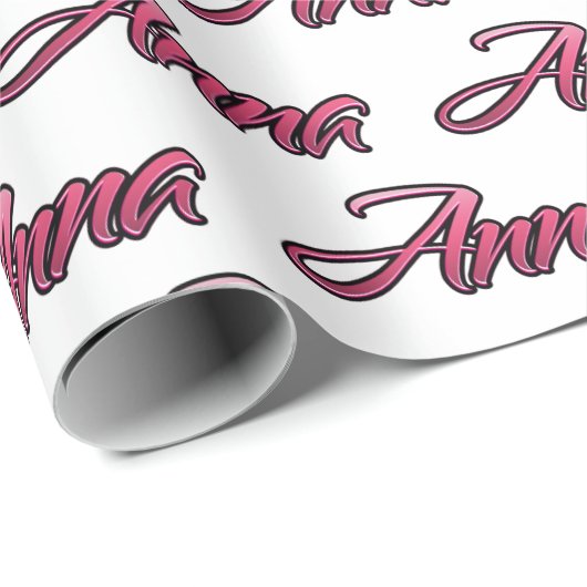 Anna faded pink personalisiertes Geschenkpapier Cadeaupapier (Rol Hoek)