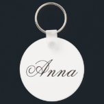 "Anna" genaamd Basic Round Sleutelhanger<br><div class="desc">"Anna" genaamd Basic Round Sleutelhanger. Het bevat bruine gekleurde tekst "Anna".</div>