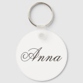 "Anna" genaamd Basic Round Sleutelhanger (Voorkant)
