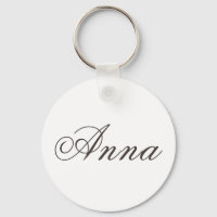 "Anna" genaamd Basic Round Sleutelhanger