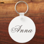 "Anna" genaamd Basic Round Sleutelhanger (Voorkant)