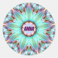 ANNA ~ Gepersonaliseerde Paua Shell Sticker Fracta