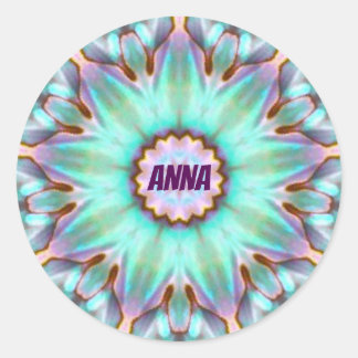 ANNA ~ Gepersonaliseerde Paua Shell Sticker Fracta