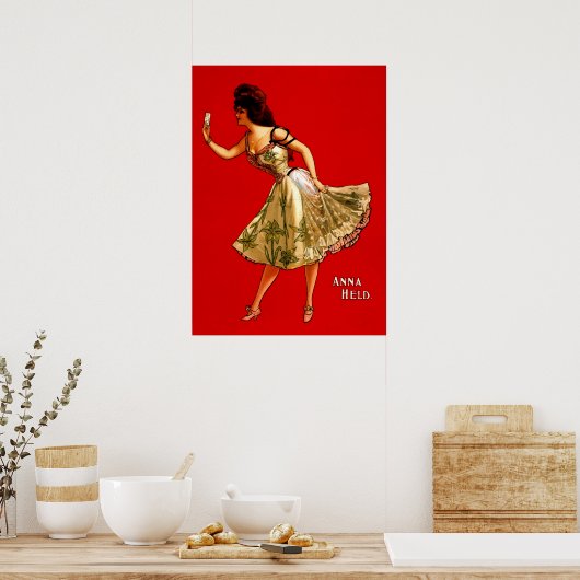 Anna Held ~ 1899 Vaudeville Theater Ad Poster (Keuken)