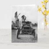 Anna Held met haar Maxwell-Runabout, 1905-1910 Kaart (Gele Bloem)