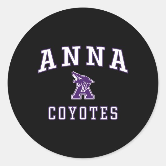 Anna High School Coyotes C1 Ronde Sticker (Voorkant)