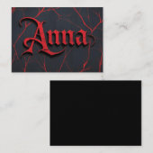 Anna In Gothic Contactkaartje (Voorkant / Achterkant)
