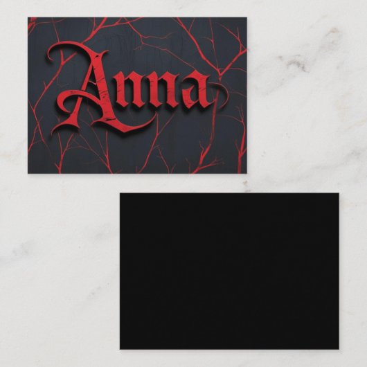 Anna In Gothic Contactkaartje (Voorkant / Achterkant)
