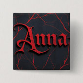 Anna In Gothic Vierkante Button 5,1 Cm (Voorkant)