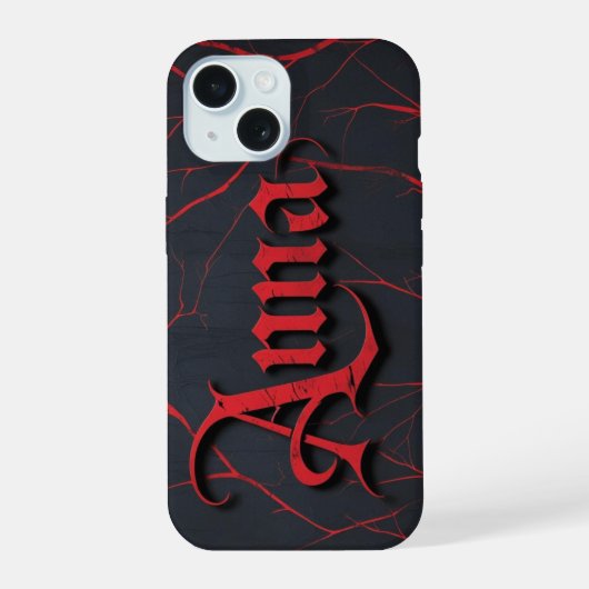 Anna in gotiek iPhone 15 case (Achterkant)