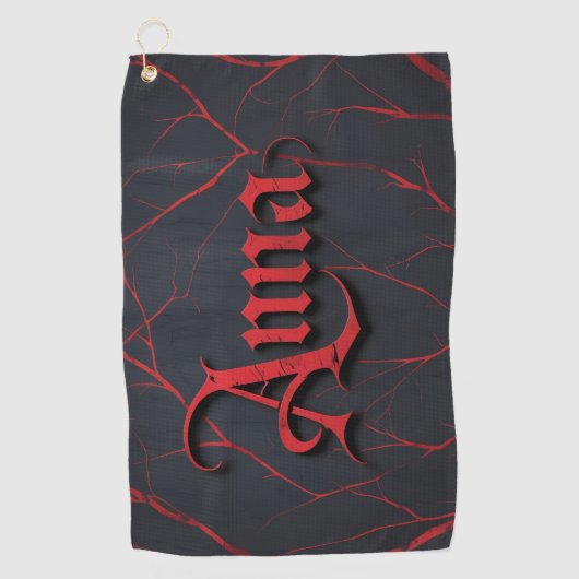 Anna in gotisch golfhanddoek (Voorkant)