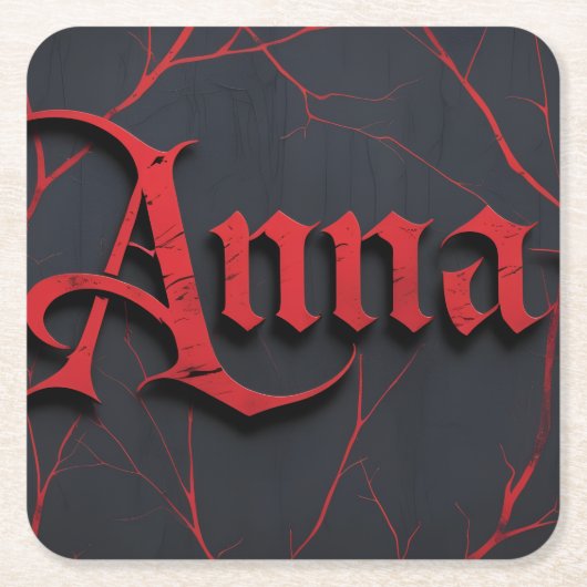 Anna in gotisch kartonnen onderzetters (Voorkant)