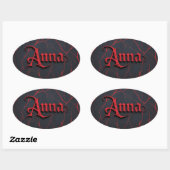 Anna in gotisch ovale sticker (Vel)