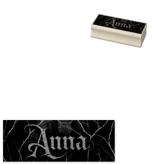 Anna in gotisch rubberstempel (Gestempeld)