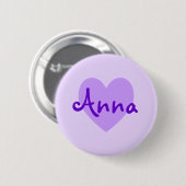 Anna in Paars Ronde Button 5,7 Cm (Voorkant /achterkant)