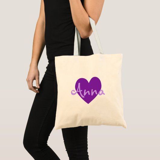 Anna in Paars Tote Bag (Voorkant (product))