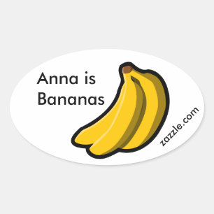 Anna is Bananen Promo Ovale Sticker