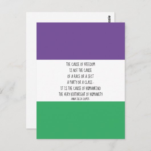 Anna Julia Cooper Quote Briefkaart (Voorkant / Achterkant)