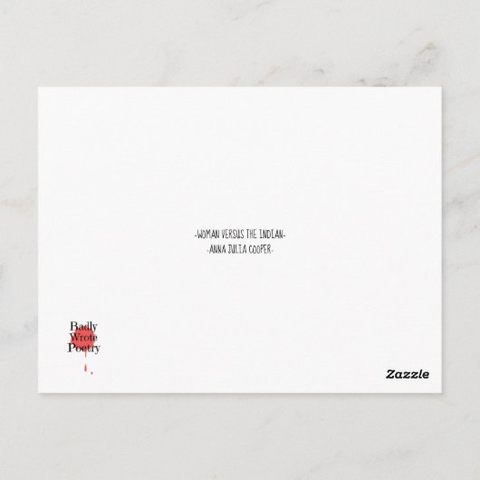 Anna Julia Cooper Quote Briefkaart (Achterkant)