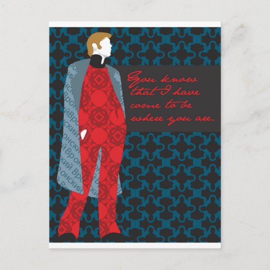 Anna Karenina Quote Gift "Count Vronsky" Briefkaart (Voorkant)
