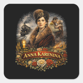 Anna Karenina Vierkante Sticker