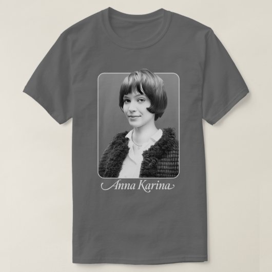 Anna Karina Retro Style Fan Artwork T-shirt (Design voorkant)