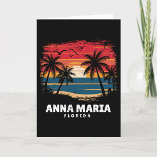 Anna Maria Beach Florida Surfster Palmboom Souveni Kaart