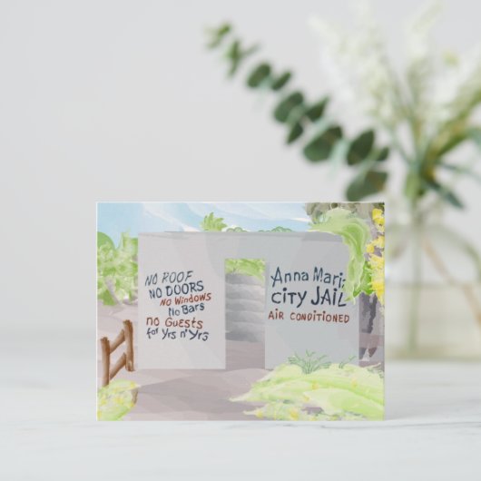 Anna Maria City Jail Briefkaart (Staand voorkant)