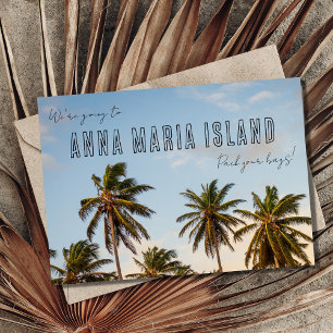 Anna Maria Florida Beach Wedding Save the Date Aankondiging