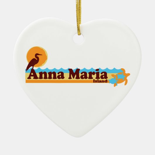 Anna Maria Island - Beach Design. Keramisch Ornament (Voorkant)