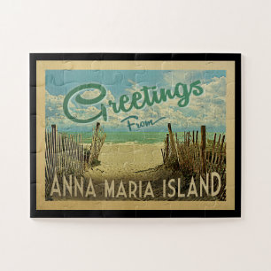 Anna Maria Island Beach Vintage Travel Legpuzzel