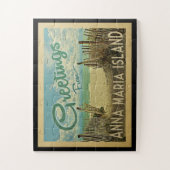 Anna Maria Island Beach Vintage Travel Legpuzzel (Verticaal)
