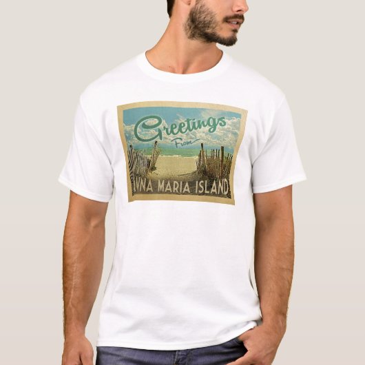 Anna Maria Island Beach Vintage Travel T-shirt (Voorkant)