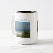 Anna Maria Island, Fl., Golf uitzicht door de seao Tweekleurige Koffiemok (Voorkant links)