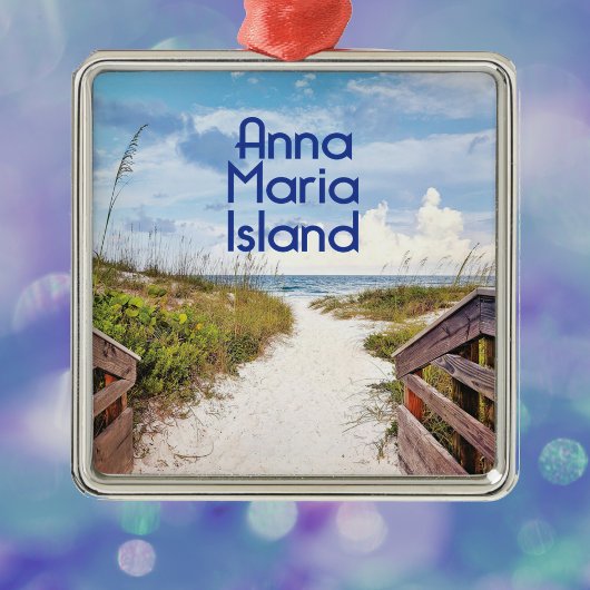 Anna Maria Island Florida Beach foto Metalen Ornament