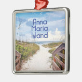 Anna Maria Island Florida Beach foto Metalen Ornament (Links)