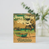 Anna Maria Island Florida Beach Retro Souvenir 60s Briefkaart (Staand voorkant)