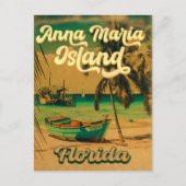 Anna Maria Island Florida Beach Retro Souvenir 60s Briefkaart (Voorkant)