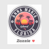 Anna Maria Island Florida Beach Retro Souvenir 60s Sticker (Vel)