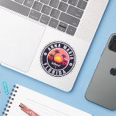 Anna Maria Island Florida Beach Retro Souvenir 60s Sticker (Laptop met iPhone)