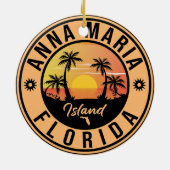 Anna Maria Island Florida Beach Retro Souvenir Keramisch Ornament (Achterkant)