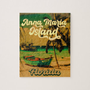 Anna Maria Island Florida Beach Retro Souvenir Legpuzzel