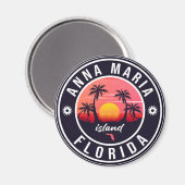 Anna Maria Island Florida Beach Retro Souvenir Magneet (Voorkant / Achterkant)